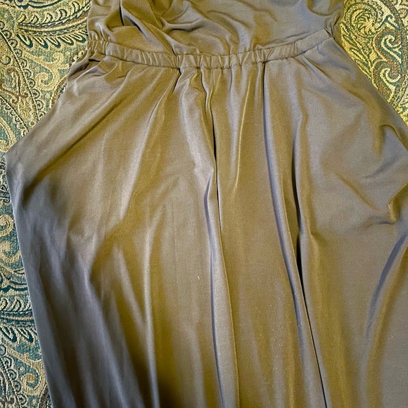 MICHAEL KORS CHOCOLATE JERSEY GOLD STUDDED JUMPSUIT ROMPER SZ LARGE - Picture 6 of 10